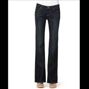 Paige Jeans Laurel Canyon Bootcut Cotton Blend Dark Blue Denim Size 26